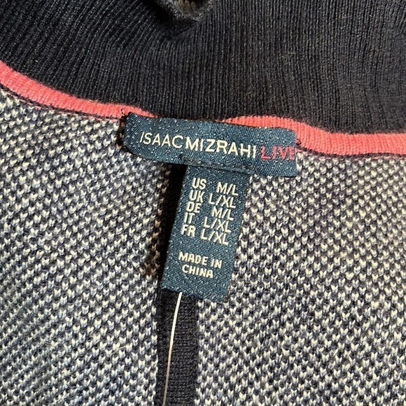 ISAAC Mizrahi Live Cardigan Open Front Sweater Size M/L - Picture 9 of 11